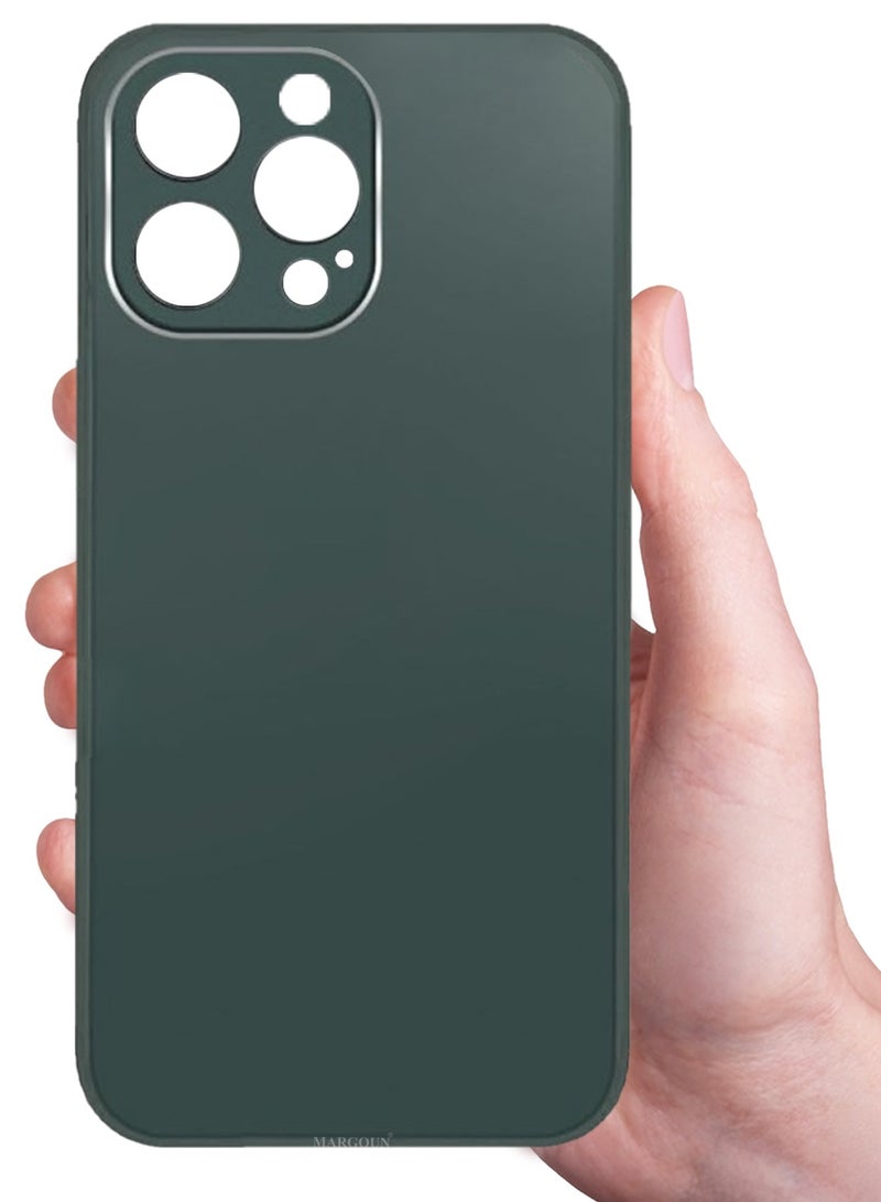 CATANES HiCool Glossy Hard TPU Case for iPhone 12 Pro - Full Coverage , Anti Finger Print , Anti Yellowing , Shockproof Slim Fit Design- Green - Image 5